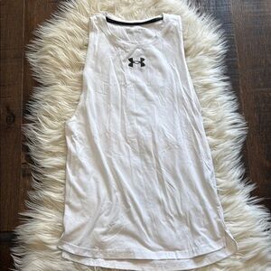 Under Armour White Muscle Tee Sleeveless Top